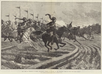 The Camp of Exercise at Delhi, Successful Charge of Cavalry of the Northern Force on the Guns near Paniput by Richard Caton Woodville junior